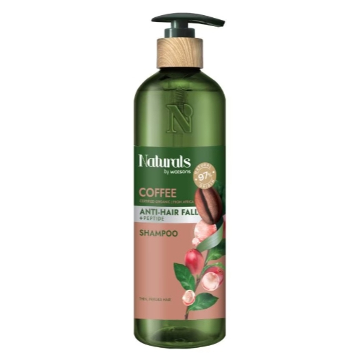 Naturals by Watsons เนเชอรัล บาย วัตสัน คอฟฟี่ แอนตี้-แฮร์ฟอล แชมพู 490มล