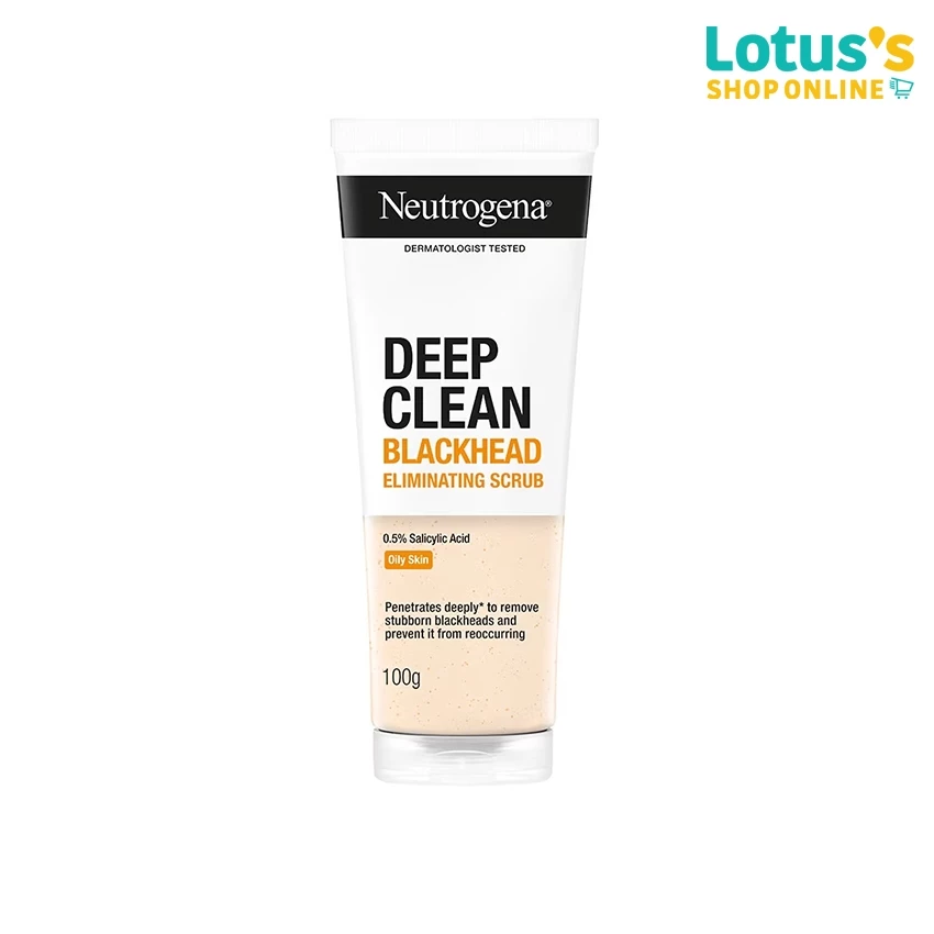 นูโทรจีน่า ดีพ คลีน แบลคเฮด อีลิมิเนทติ้ง เดลี่ สครับ100 กรัม NEUTROGENA DEEP CLEAN BLACKHEAD ELIMANATING DAILY SCRUB 10