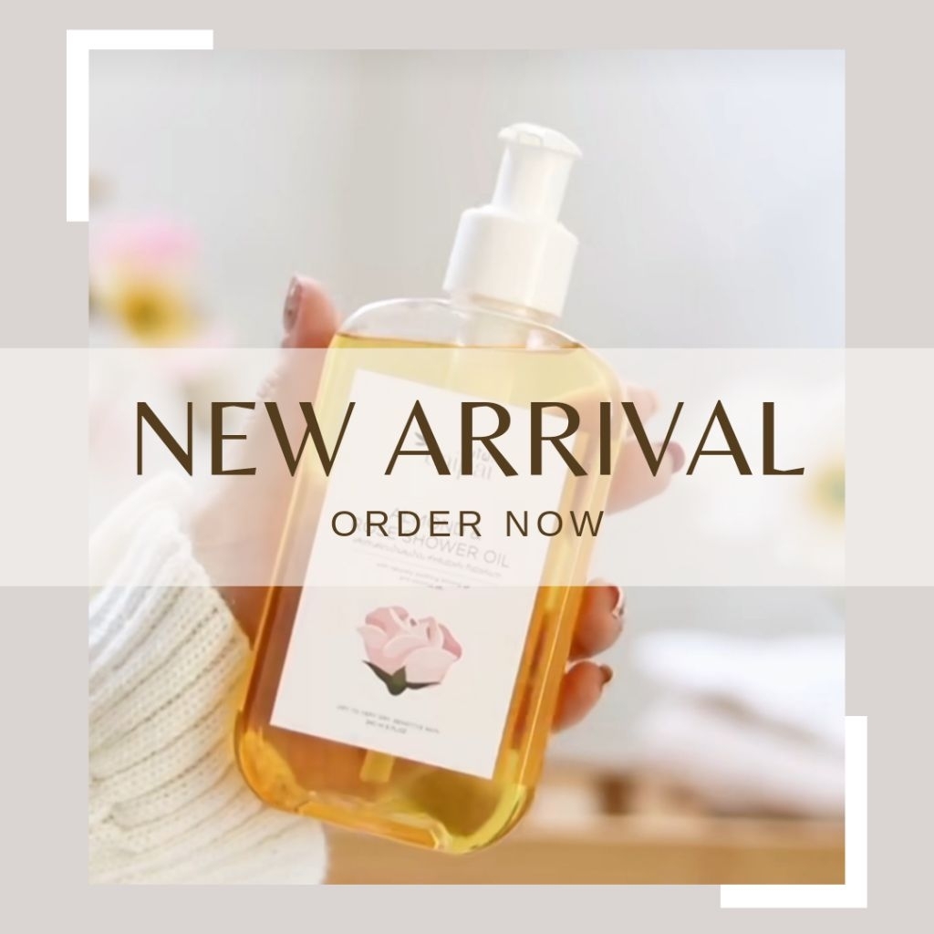 Baipai Shower Oil 240ml ออยล์อาบน้ำ (น้ำมันสีเหลืองอมส้มจากโรสฮิป)