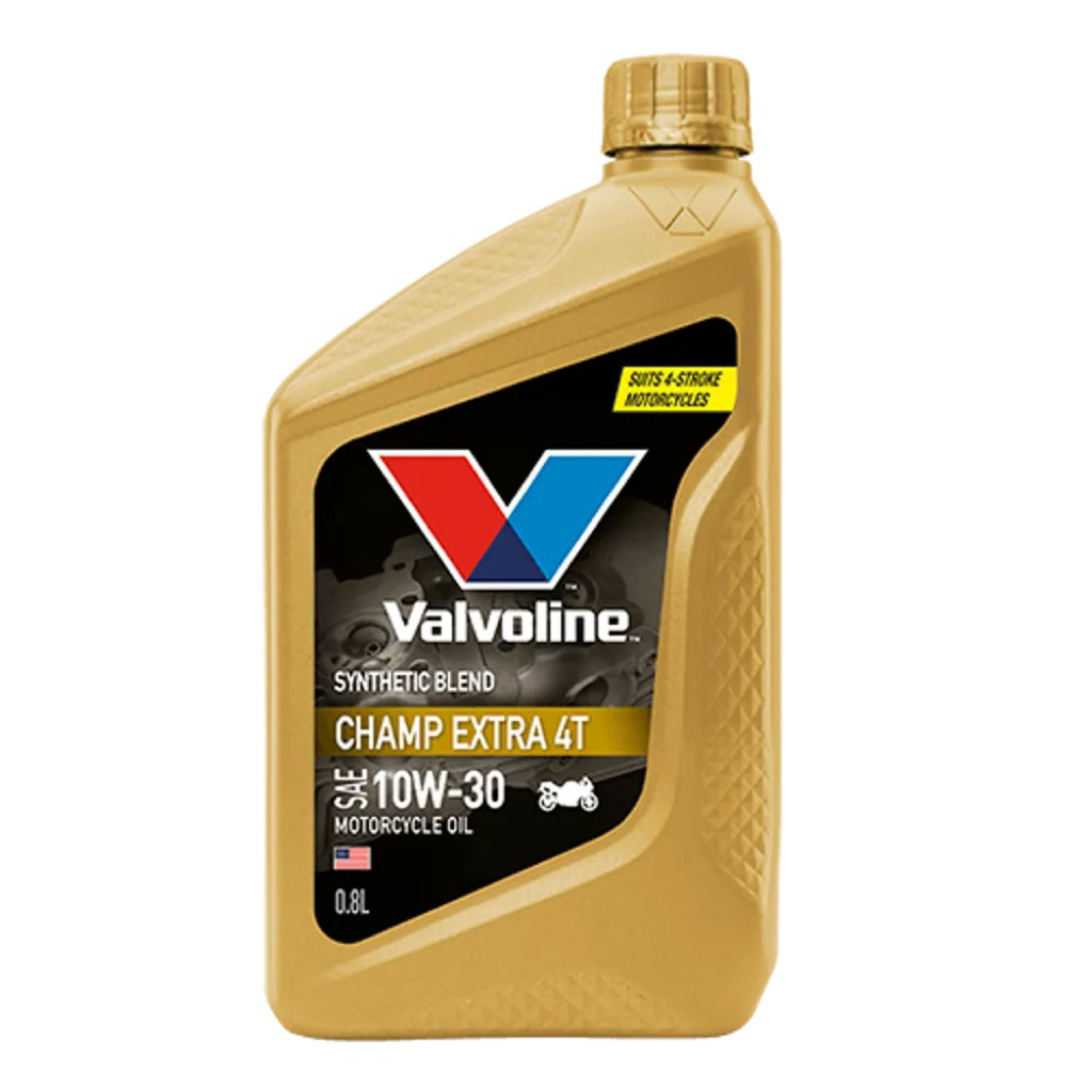 [c]Extraน้ำมันเครื่องมอเตอร์ไซค์ Valvoline CHAMP EXTRA 4T 10W-30 ขนาด0.8ลิตร JASO MA2 กึ่งสังเคราะห์ - รูปที่ 3