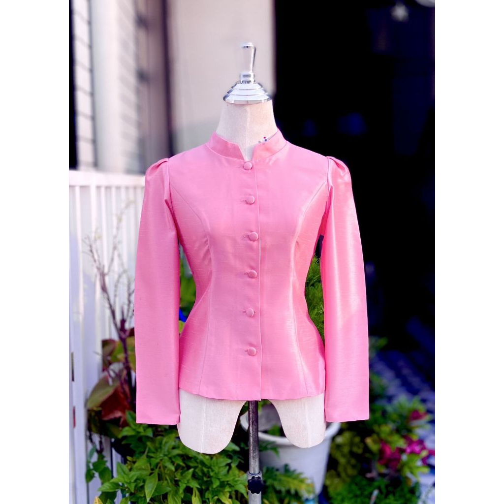 เสื้อจิตรลดาไหมสีเส้นอัดกาวแน่นๆทั้งตัวๆๆๆๆๆ