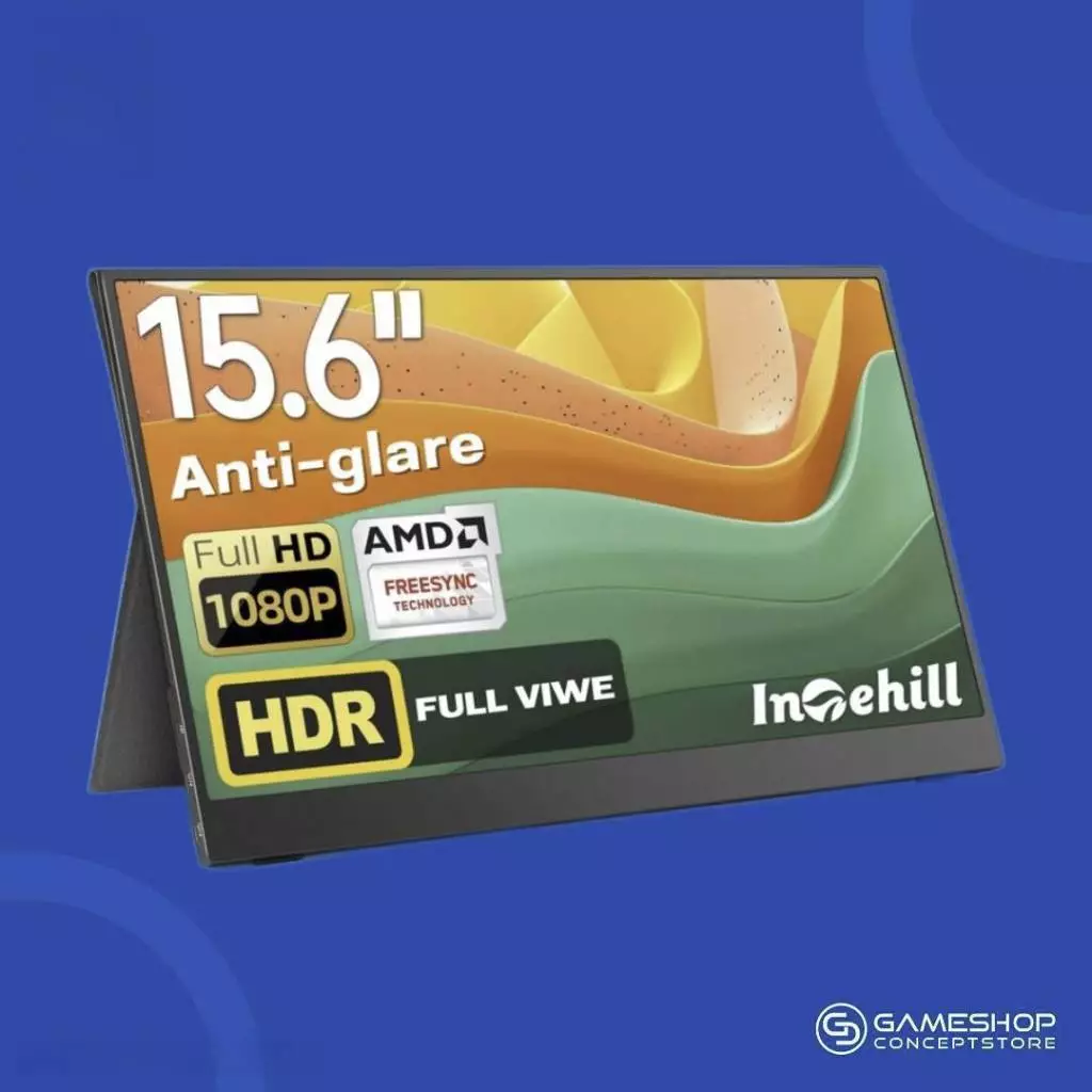 [ส่งด่วน] Intehill : จอมอนิเตอร์ พกพา F15NA ขนาด 15.6 นิ้ว อัตราส่วน 16:9 Full HD จอเกมมิ่งสำหรับ PS5 Nintendo PC