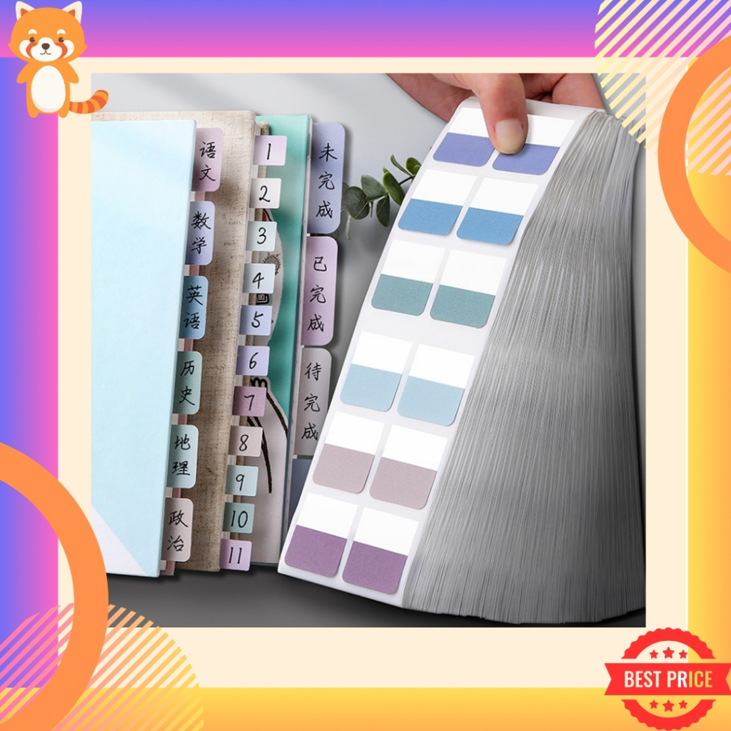 อินเด็กซ์ (Index) ที่คั้นหนังสือ กันน้ำ มี 6 สีต่อ 1 แบบ มีหลายขนาด กระดาษโน๊ต พร้อมแถบกาว (Sticky Notes)