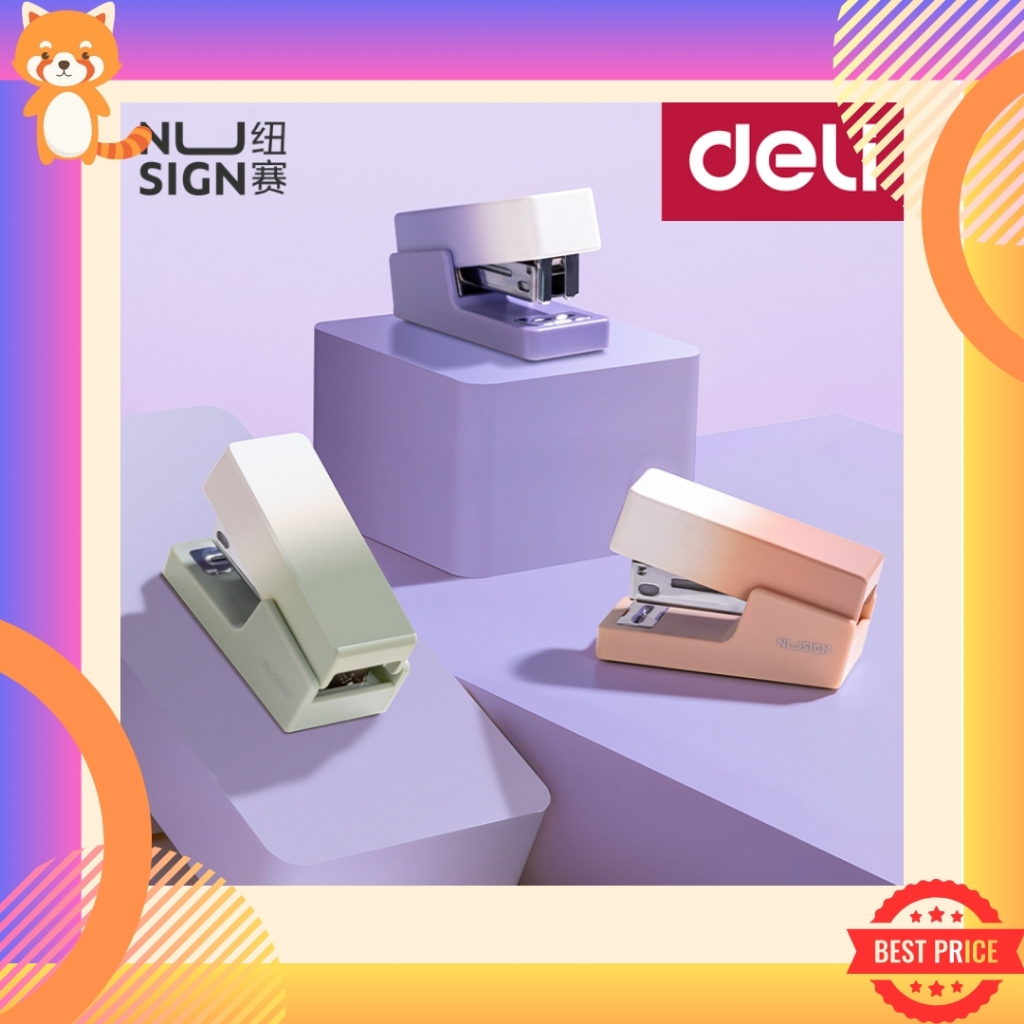 NuDesign by Deli เครื่องเย็บกระดาษมินิ แม็กเย็บกระดาษ ใช้ลวดเบอร์ #12 ขนาดเล็ก แบบพกพา Stapler ที่เย็บกระดาษ