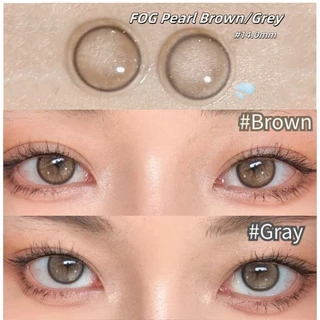 【1คู่-฿10!! 2 คู่-฿20】0~-600 Midroo คอนแทคเลนส์สีกรองแสงคอนเทค Pearl Grey เลนส์บิ๊กอาย 14.0mm-1คู่
