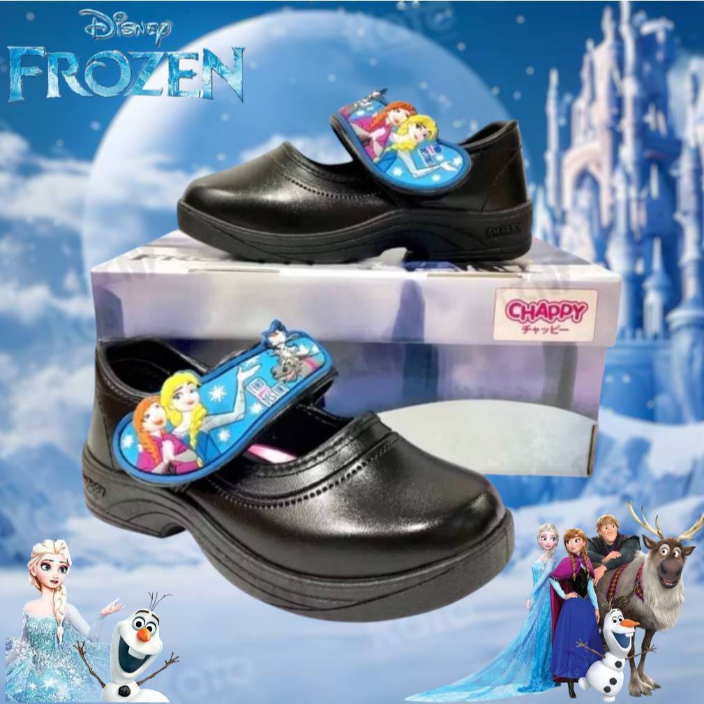 CHAPPY รองเท้านักเรียนหญิง รองเท้าหนังดำFrozen รุ่น CF-226 ของเเท้ พร้อมส่ง