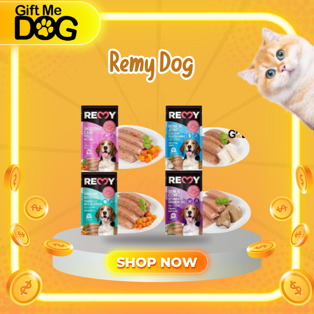 REMY Dog เรมี่ สุนัข อาหารเปียก แบบโหล12ซอง ขนาด110g