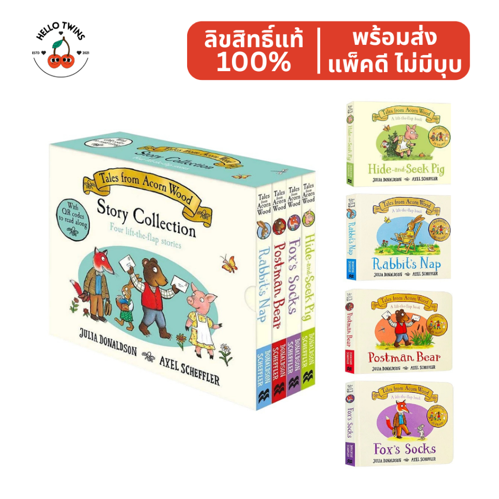 พร้อมส่ง ✅ Julia Donaldson Tales From Acorn Wood Series Collection 4 Books Set (Ages 1-5)