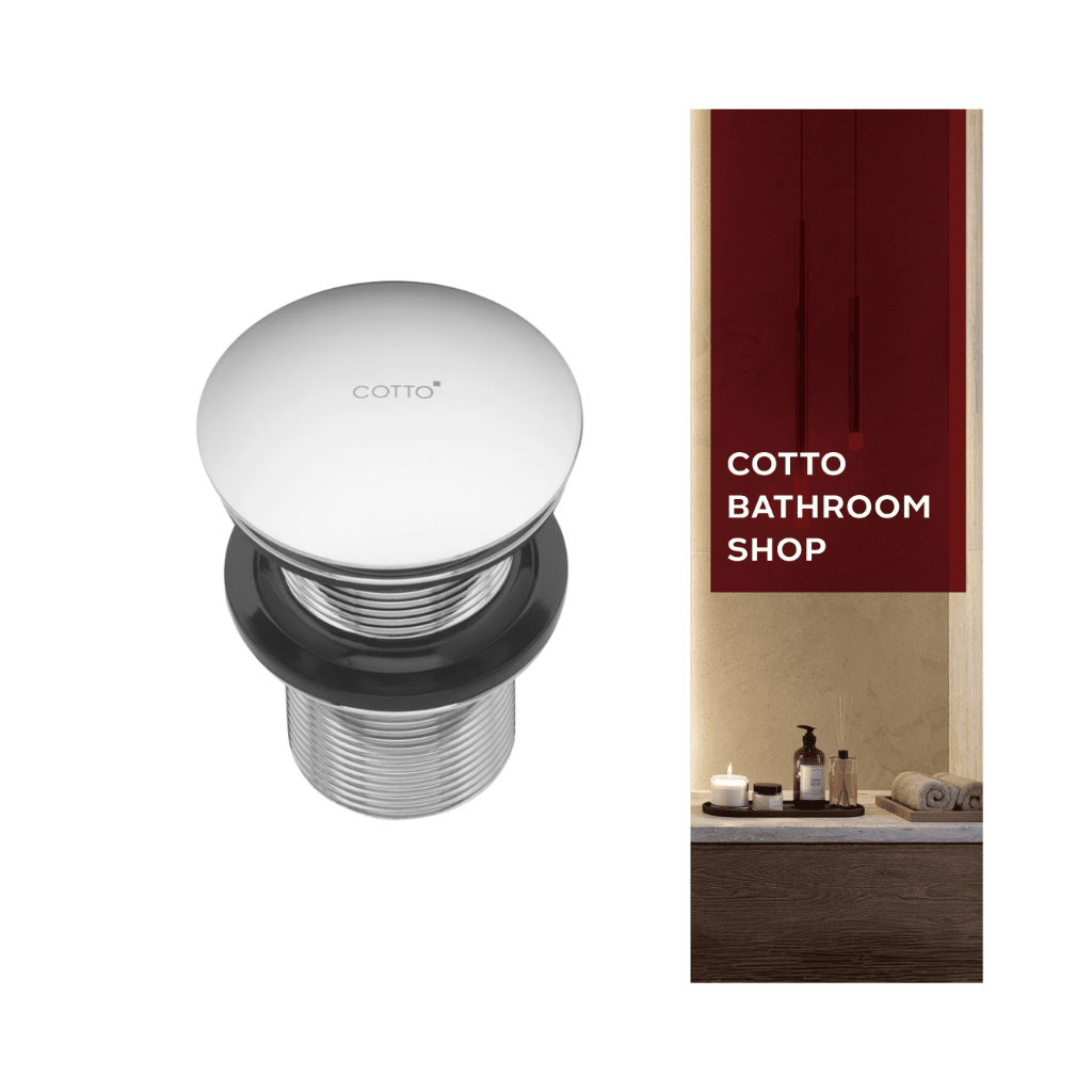 COTTO สะดืออ่างล้างหน้าแบบกด รุ่น CT665N(HM) ไม่มีรูน้ำล้น