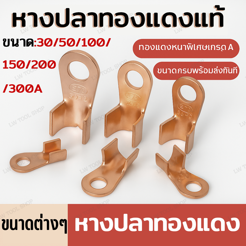 หางปลาทองแดง OT30A OT50A OT100A OT150A OT200A OT300A ขั้วต่อสายไฟแบตเตอรี่ สำหรับโซลาร์เซลล์
