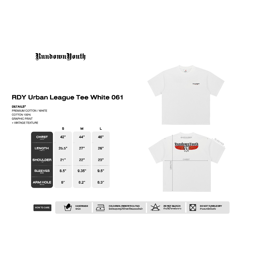 Urban League Tee White/Ash grey ราคา ถูกที่สุด ดีลบีเคเค แกลเลอรีภาพที่ 8