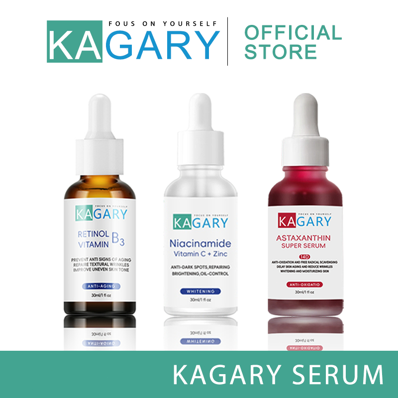Kagary Serum Niacinamide Retinol Astaxanthin Acne ดูแลผิว เซรั่มหน้าใส ไนอาซินาไมด์ ไบรท์เทนนิ่ง ลดรอยสิว เซรั่มลดสิว