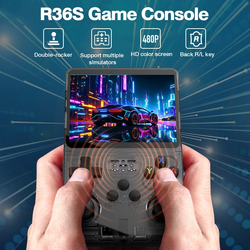 เกมบอยR36S เกมบนมือเล่นเพลินมาก 20000+เกมให้เลือก หน้าจอhd แบตเตอรี่3500mah ของขวัญวันเกิด - รูปที่ 6