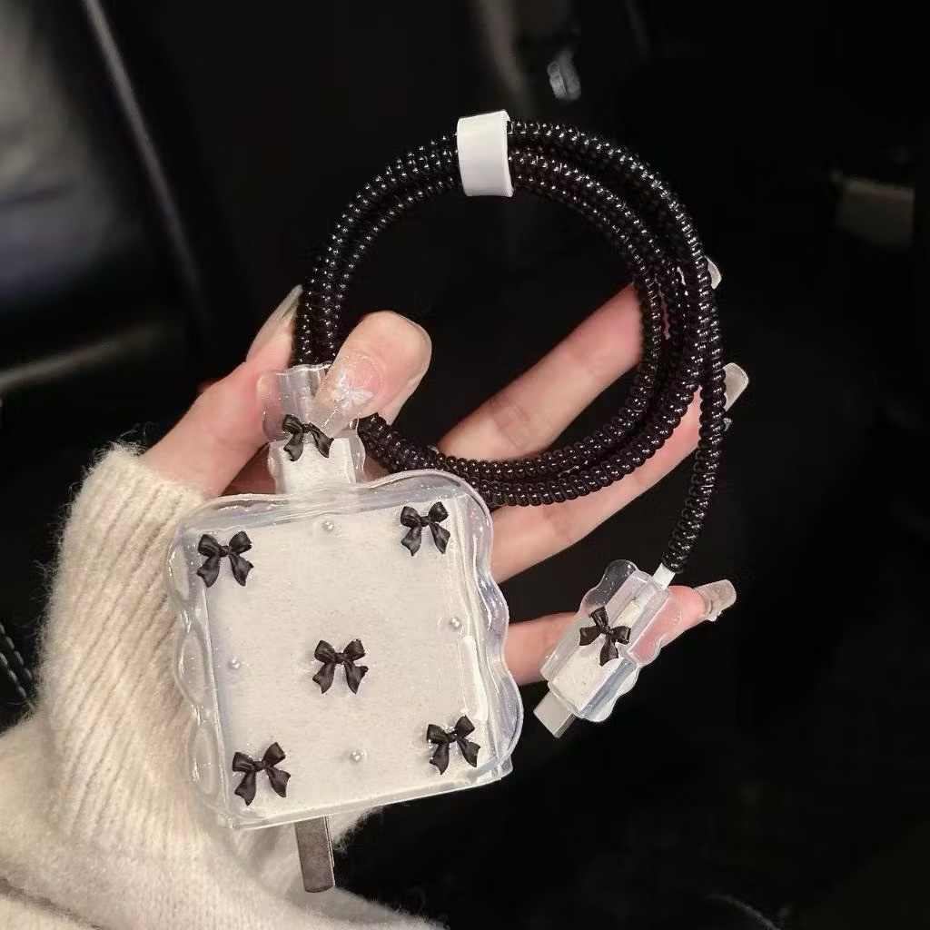 ชุดถนอมสายชาร์จหัวชาร์จ  รุ่นOPPO 65W 80W 30W 33W เคสหัวชาร์จ+สายเกลียว มีรัดสาย สินค้าพร้อมส่ง