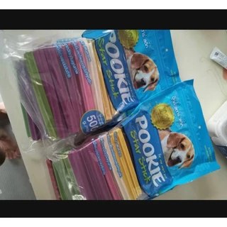 MG-910 Pookie Star Stick 🐾 ขนมขัดฟันสำหรับสุนัข 500 กรัม x 1 ถุง ขนมทานเล่นและให้รางวัลสำหรับสุนัข