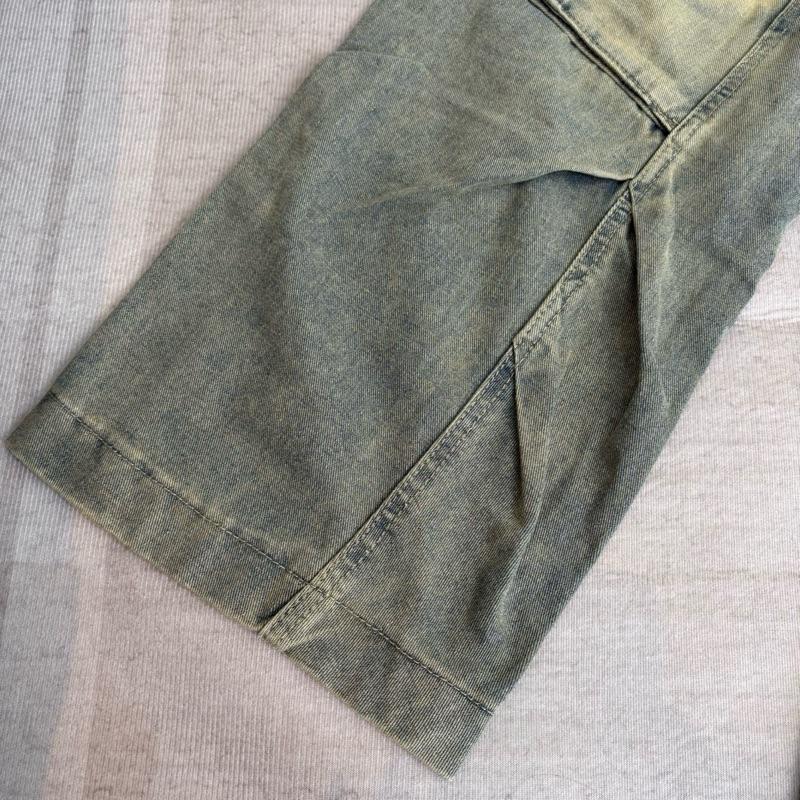 (XS-6XL) jinjeans กางเกงยีนส์ทรงกระบอกใหญ่  baggy jeans เอวสูง กางเกงยีนส์คาร์โก้ cargo pants ราคา ถูกที่สุด ดีลบีเคเค แกลเลอรีภาพที่ 5