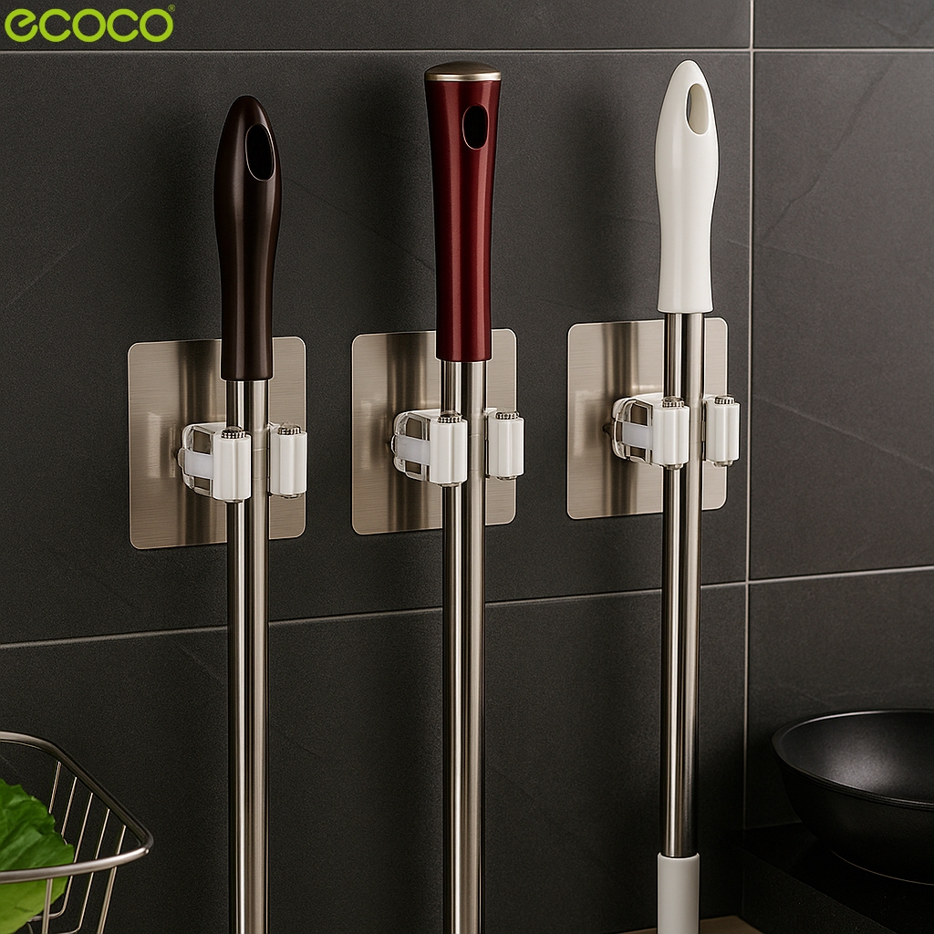 Ecoco ตัวหนีบ ที่หนีบติดผนัง เเขวนอุปกรณ์ต่างๆ กาวติดเหนียวแน่น เเข็งเเรง ทนทาน