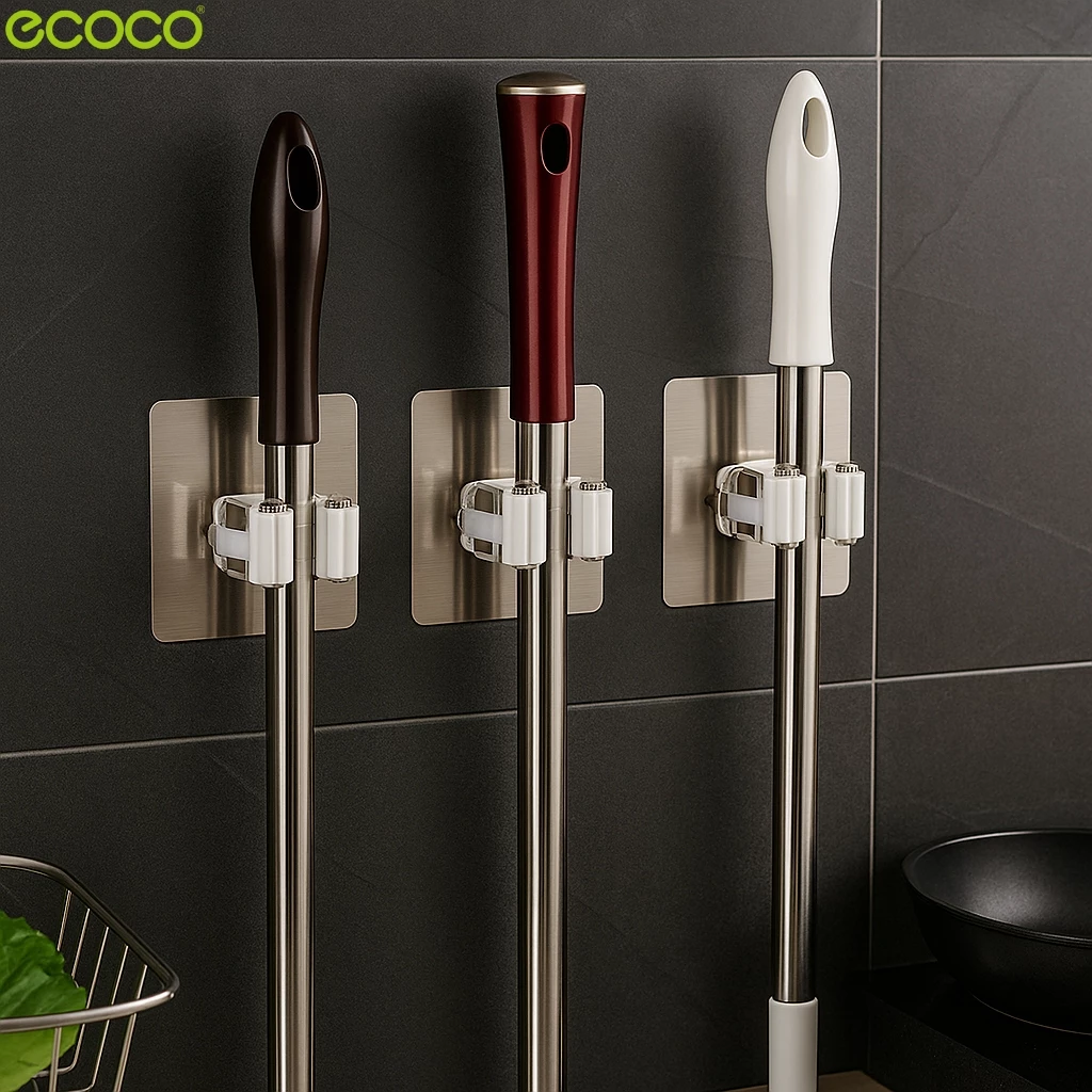 Ecoco ตัวหนีบ ที่หนีบติดผนัง เเขวนอุปกรณ์ต่างๆ กาวติดเหนียวแน่น เเข็งเเรง ทนทาน