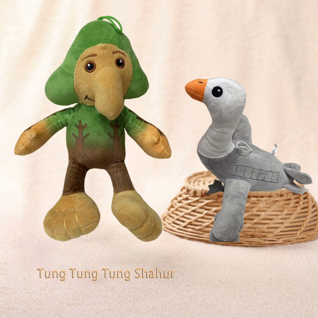 Tung Tung Tung Sahur ตุ๊กตานุ่มน่ารัก มีเสียง จี้ห้อยกระเป๋า ของขวัญ