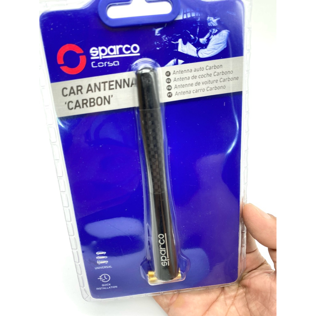 เสาอากาศ Sparco ดำ + คาร์บอนดำ Anterna แท้จากตัวแทน Thai