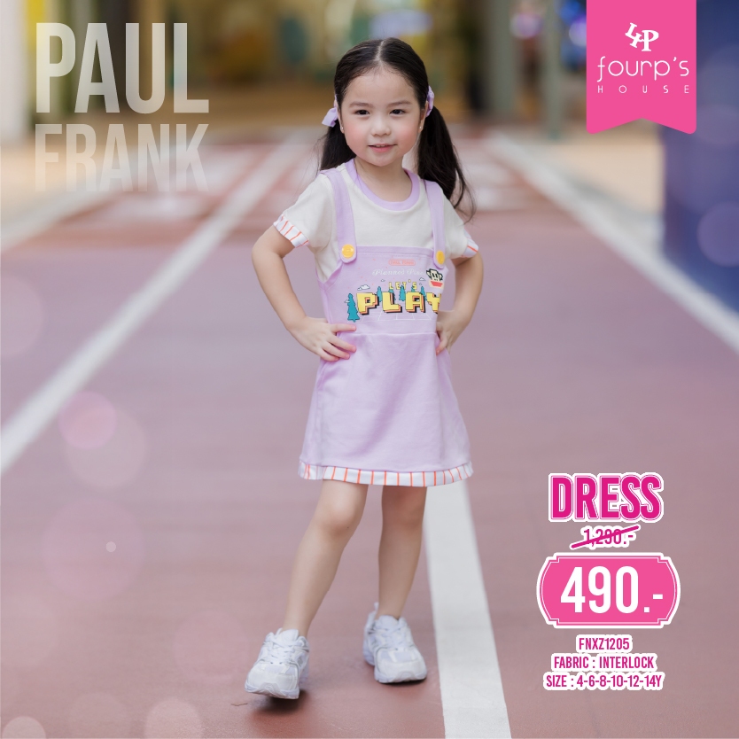 PAUL FRANK : FNXZ1205  เดรสเด็กผู้หญิงลิขสิทธิ์แท้