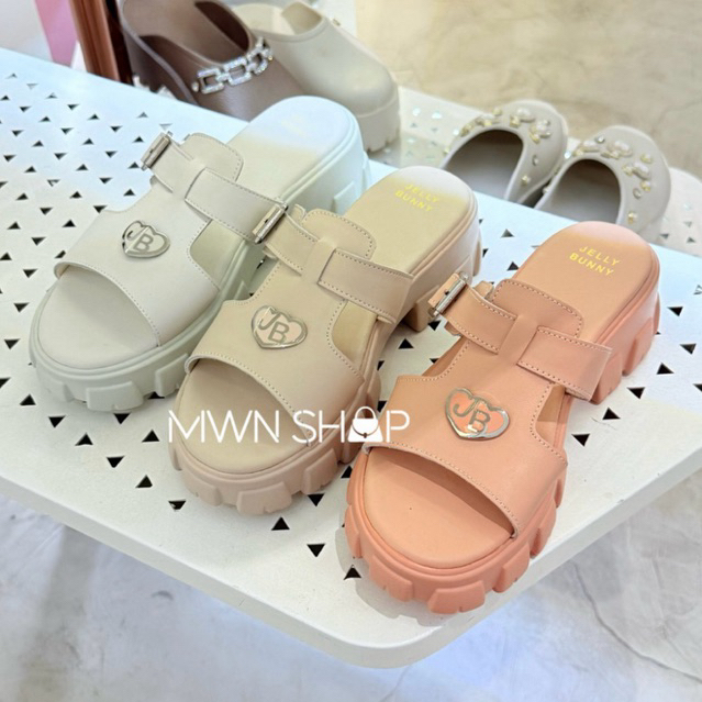 Jellybunny มีโค้ดลด30% รองเท้าแตะส้นสูง SELPHIE MULE SANDAL ของแท้จากชอป