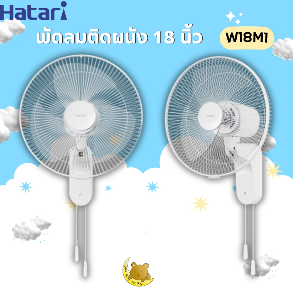 Hatari พัดลมติดผนัง 18 นิ้ว รุ่น W18M1