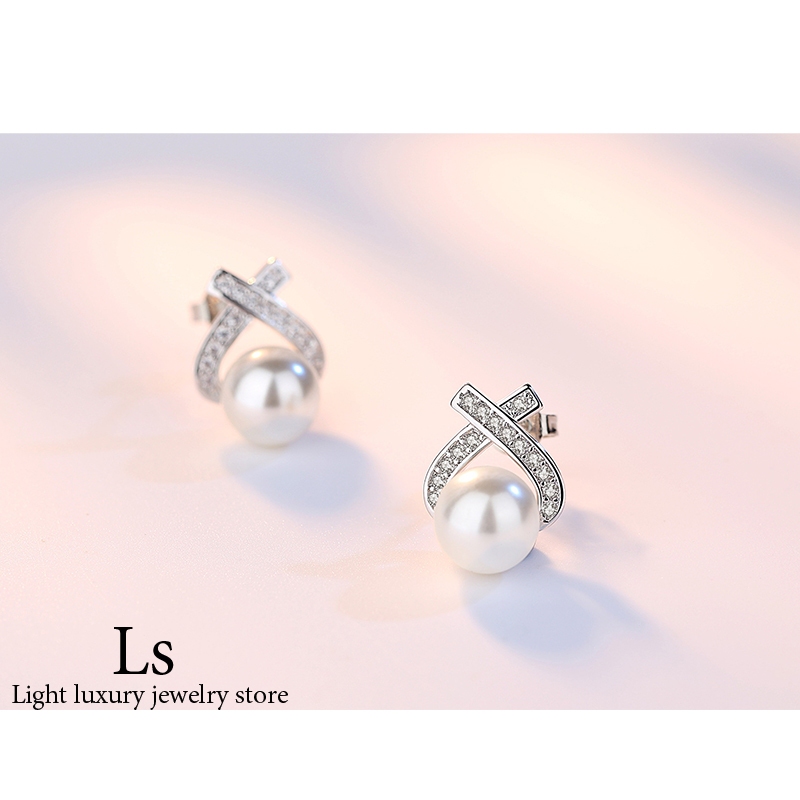 LS jewelry ✨ต่างหูเงิน ต่างหูเงิน Sweetie ต่างหูมุก ต่างหูแฟชั่น ตุ้มหูผู้หญิง ต่างหูมุก ตุ้มหูเงิน - รูปที่ 4