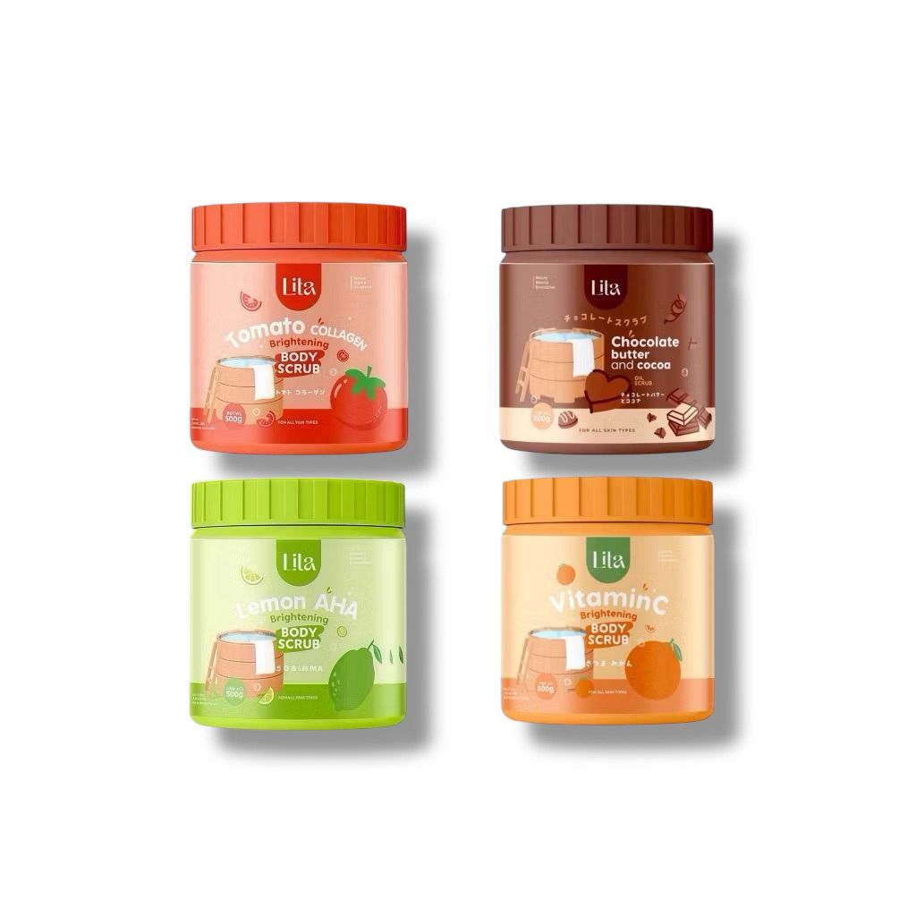 ลิต้า ไบร์ทเทนนิ่ง บอดี้ สครับ Lita Brightening Body Scrub (ปริมาณ 500g.) มีให้เลือก 4 สูตร