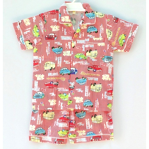 ชุดนอนเด็ก (P+P) อายุ 3-4 ขวบ แขนสั้น-ขาสั้น ผ้าคอตตอน ลายการ์ตูน