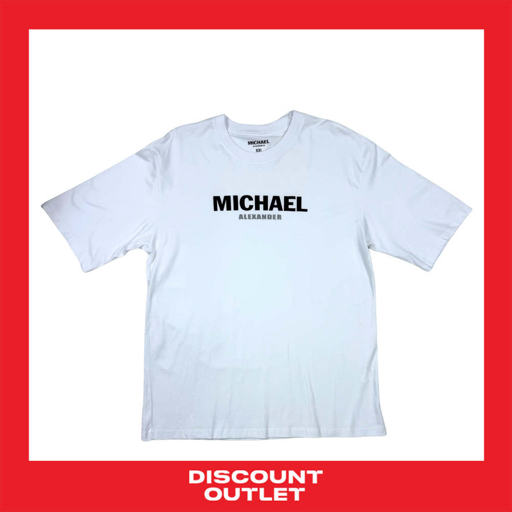 Discount Outlet เสื้อยืดแขนสั้นคอกลมผู้ชาย ผ้าคอตต้อน 100%