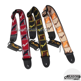 (พร้อมส่ง) สายสะพายกีตาร์ลายFender / Gibson ใช้ได้ทั้งกีต้าร์โปร่ง/กีต้าร์ไฟฟ้า/เบส วัสดุทนทาน ปรับความยาวได้ ไม่บาดไหล่