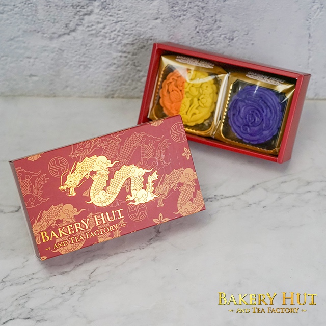 LB02 Bakery Hut ขนมไหว้พระจันทร์ เซตมังกรทอง 2 ชิ้นใหญ่ เบเกอรี่ฮัท
