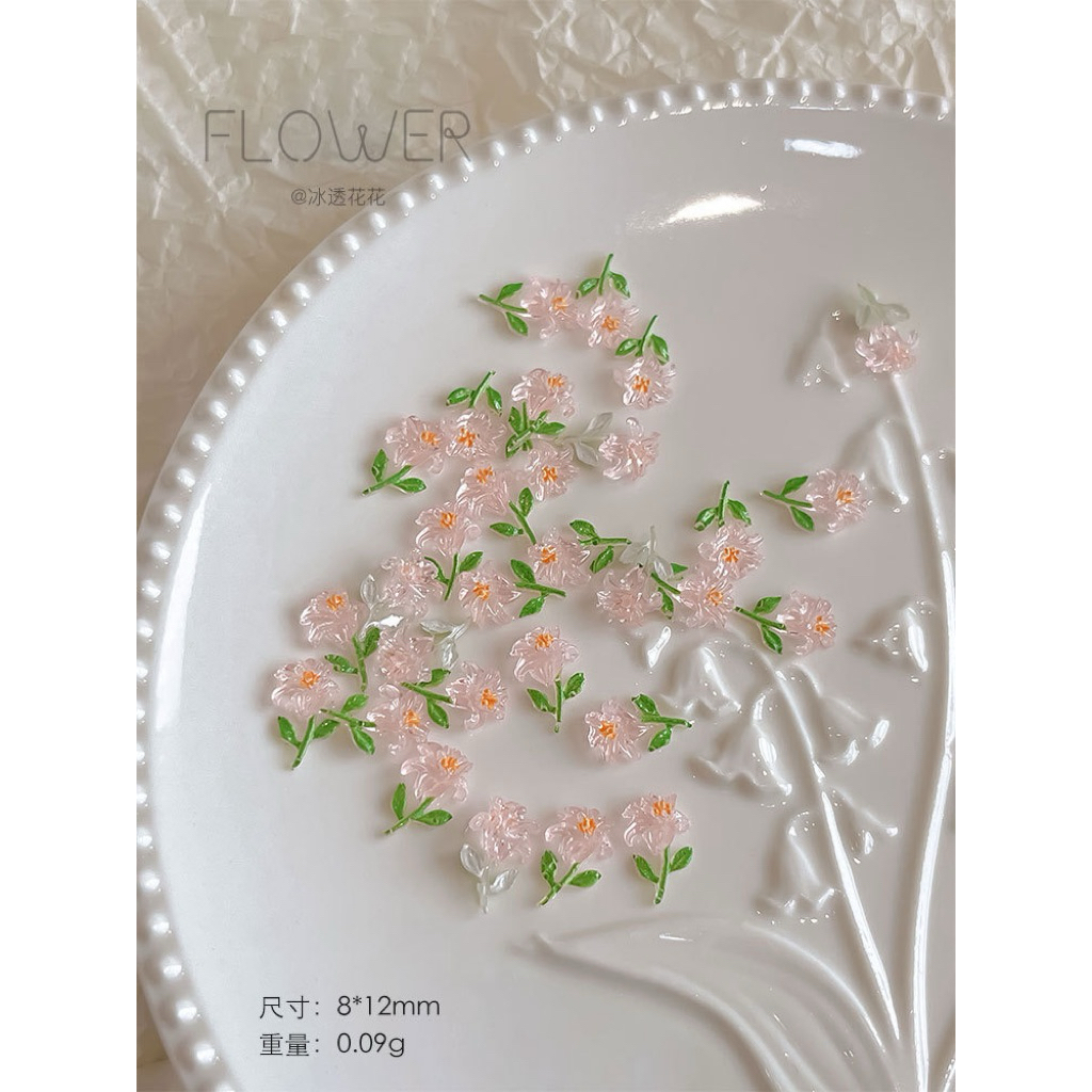 อะไหล่ติดเล็บดอกไม้ สวยใส 1ห่อ20ชิ้น มี3โทนสีให้เลือก ห่อละ 19 บาท สินค้าพร้อมส่งในไทย - รูปที่ 4