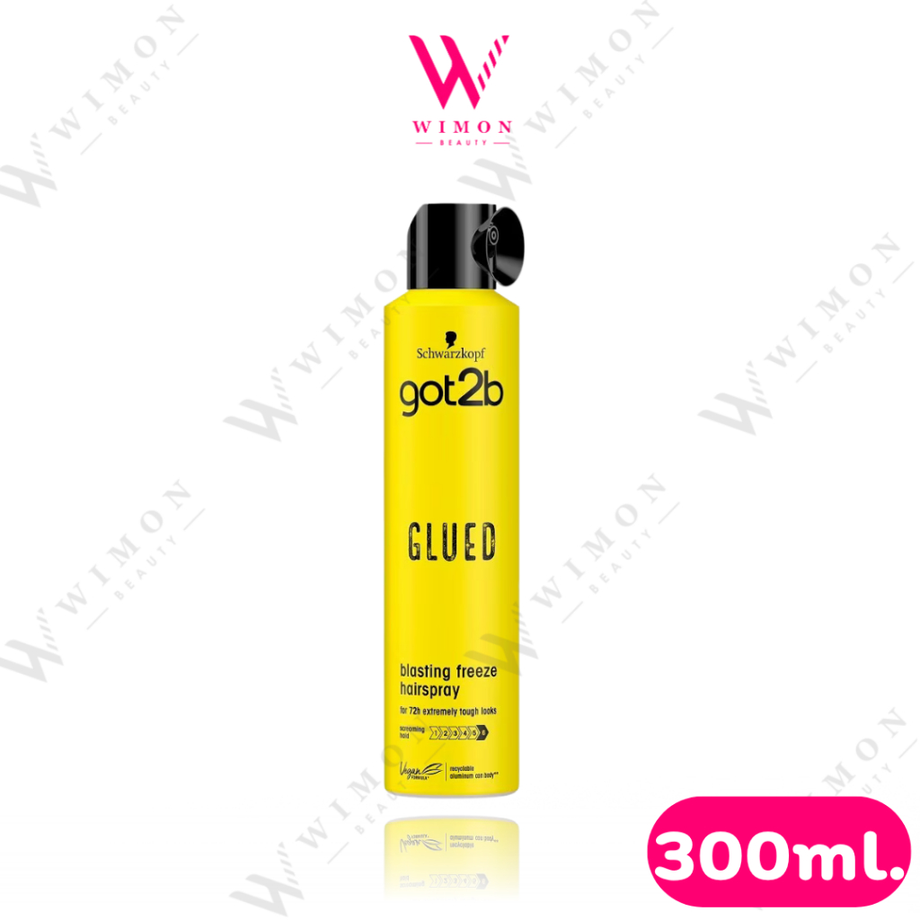 Schwarzkopf Got2b Glue Blasting Freeze สเปรย์จัดแต่งทรงผมอยู่ทรงสูงสุด
