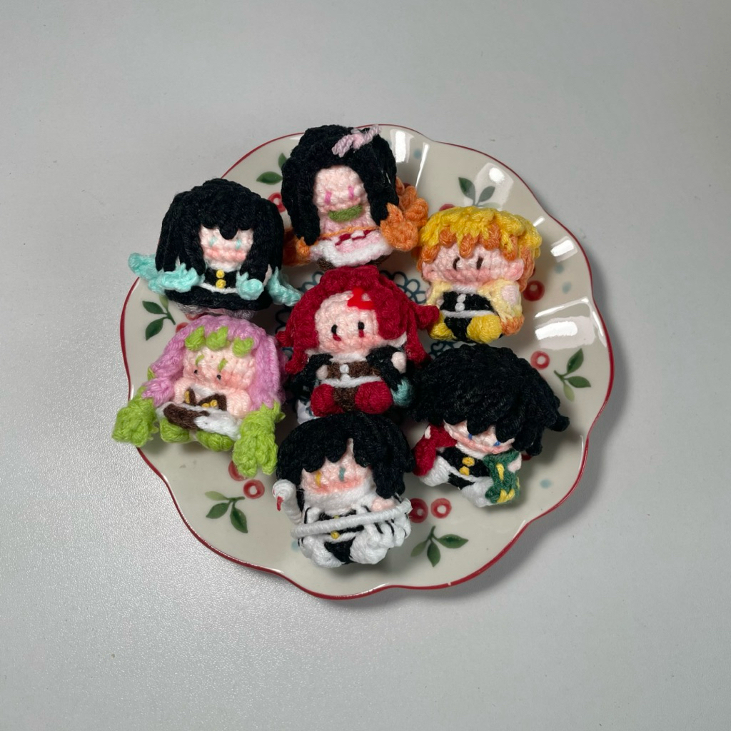 fav.jellyfish | พวงกุญแจไหมพรมดาบพิฆาตอสูร 👺🗡️✨ | Demon slayer keychains!