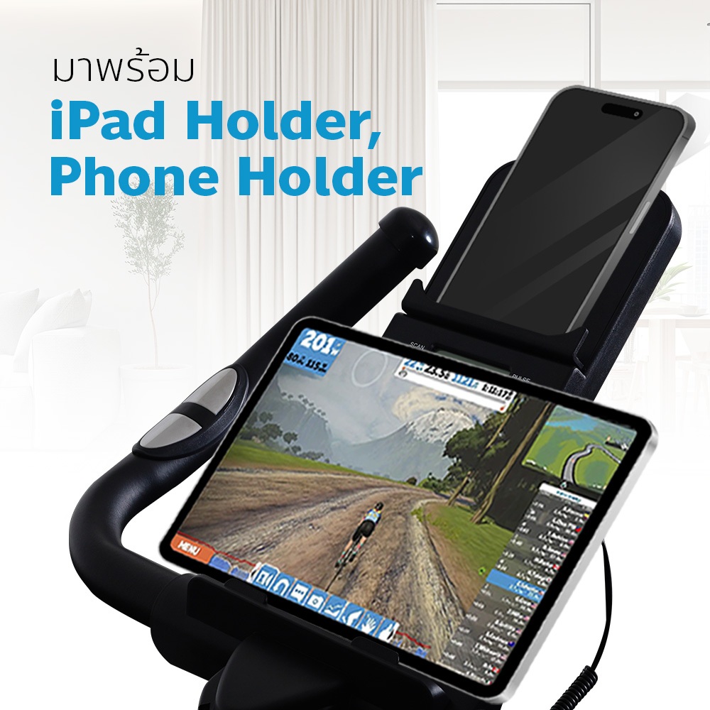 MERRIRA  จักรยาน  Spin Bike รุ่น Hyper Hawk MSB03 จักรยานออกกำลังกาย จานล้อหนัก 12 กก. เชื่อมต่อ zwift ได้ - รูปที่ 5