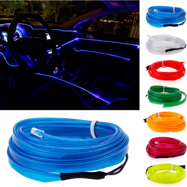 UTUONY พร้อมสต็อก สายไฟ LED 12V สำหรับ ตกแต่งภายในรถยนต์ OM ไฟตกแต่งภายในรถหลากสีสันสุดเท่