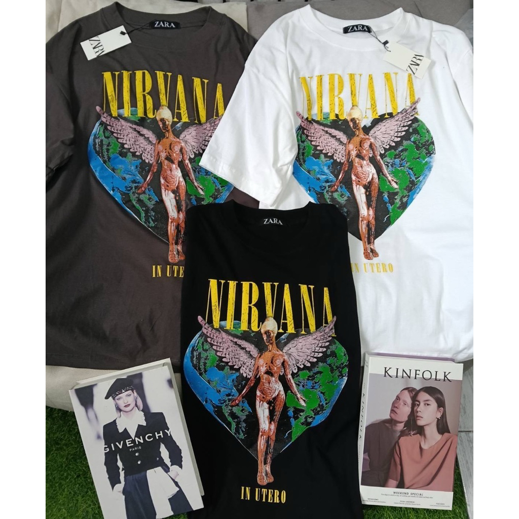SIS.ON | พร้อมส่ง Oversize เสื้อยืดโอเวอร์ไซส์ No.23 (nirvana เหลืองหัวใจ)