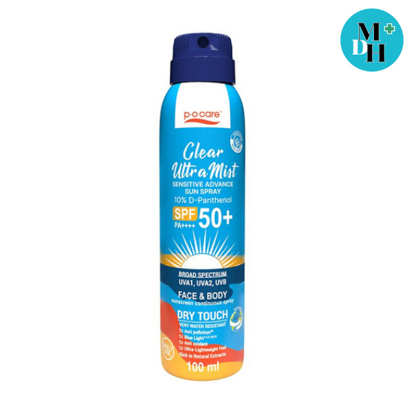PO CARE CLEAR ULTRAMIST SPRAY 100 ML SPF50+ PA++++  สเปรย์กันแดด // 22786