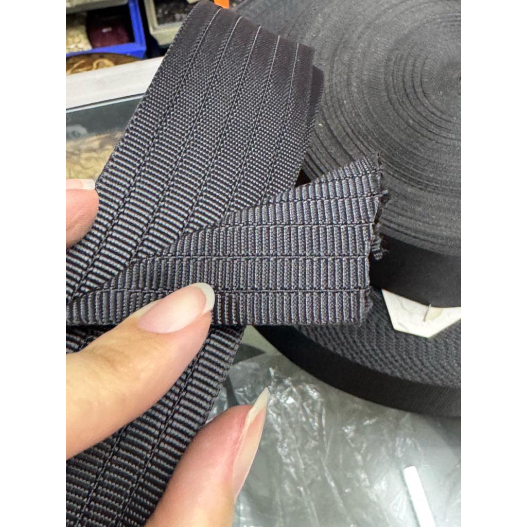 (1 หลา) สายนิรภัยไนล่อน สำหรับเบลท์รถยนต์ เข็มขัดนิรภัย seat belt สายรัดกระเป๋าสาย ไนลอนเรียบ+ก้างปลา/สายเบลท์ ราคา ถูกที่สุด ดีลบีเคเค แกลเลอรีภาพที่ 6