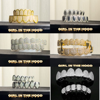 [พร้อมส่ง-ถึงไว] Grillz ครอบฟันทองชาวฮิปฮอป ประดับเพชร