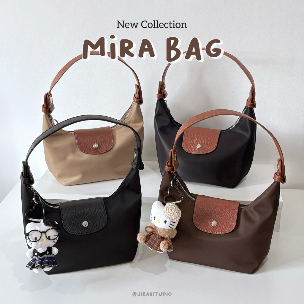 (ส่งจากไทย) กระเป๋าสะพายข้าง รุ่น Mira Bag ทรงสวย กระเป๋าNylon กันน้ำ Size 7.5 นิ้ว