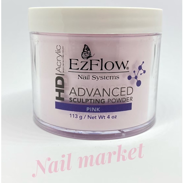 ผงต่อเล็บอะคริลิก EZFLOW🇺🇲 HD Pink สีชมพูใส ตัวเลือก 2 ขนาด ของแท้จาก🇺🇸USA