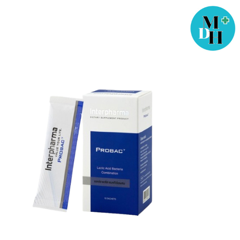 Probac7 โปรแบค เซเว่น โปรไบโอติก Probiotic แลคติกแอซิด แบคทีเรียผสม จำนวน 1 กล่อง บรรจุ 10 ซอง 17438