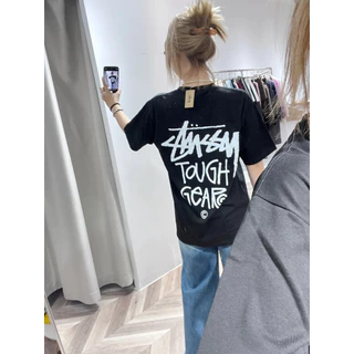 STUSSY 8 BALL TEE ลูกซีรีส์ SS24 คลาสสิกสีดำแปดบิลเลียดพิมพ์ลายเสื้อยืดแขนสั้นคอกลมหลวมสำหรับผู้ชายและผู้หญิง
