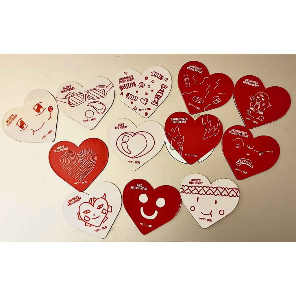 Love Stuck Magnet แม็กเน็ตแปะหัวใจ ออกแบบโดยน้อง BUS NPP x BUS : N.H.B.C_LOSER SET