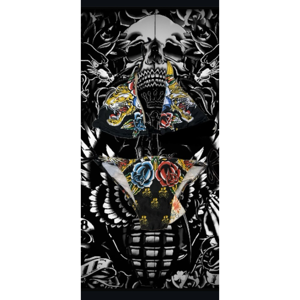 bikini edhardy women black rare