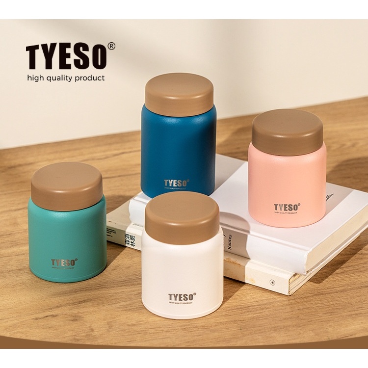 tyeso แก้วน้ำเก็บอุณหภูมิสแตนเลส 220ml และ 280ml ใส่ได้ทั้งร้อนและเย็น แบบพกพา