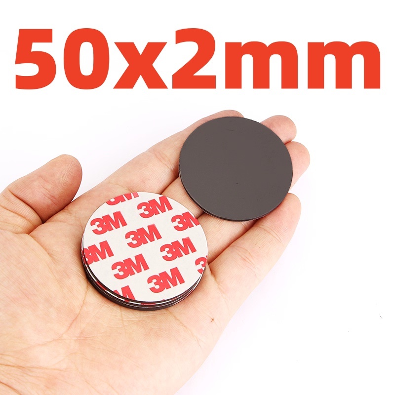 แผ่นแม่เหล็กอ่อน เสริมแถบกาวในตัว 3M แบบกลม แข็งแรงกาวหลังยางกลม แม่เหล็ก แม่เหล็กติดตู้เย็นอุปกรณ์ ( 1 ชุด 5 ชิ้น ) - รูปที่ 3